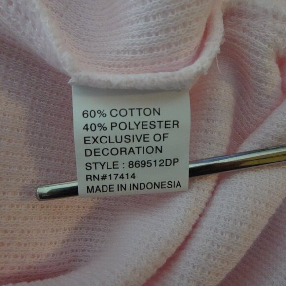 Miss Elaine Smocked Zip Robe Petite Size PS Pink House Coat Embroidered - Picture 9 of 11